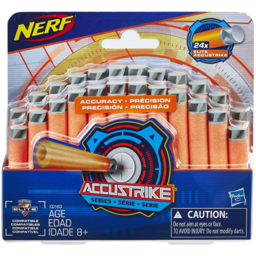 NERF Soft Foam Darts Refill Bullet 100 Pack 7.2cm Refill Foam Bullet Darts N-Strike Elite Mega Centu