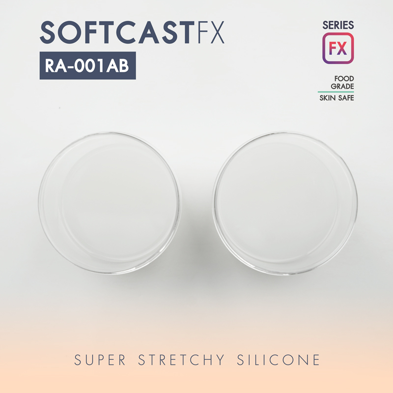 ยางซิลิโคนหล่อเนื้อนิ่ม SOFTCASTFX [RA-001AB] เนื้อเหลว แห้งเร็ว เนื้อนิ่มมาก หดตัวน้อยมาก ไร้กลิ่น ปลอดภัยต่อผิวหนัง