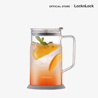 LocknLock แก้วน้ำมีหูพร้อมฝา Metro Glass Mug ความจุ 670 ml. รุ่น LLG6001