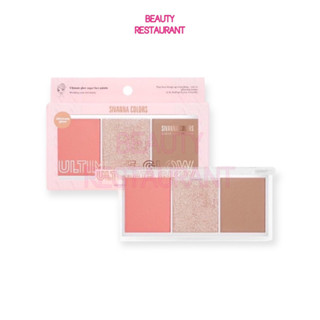 SIVANNA COLORS ULTIMATE GLOW PALETTE #HF189 ซีเวนน่า คัลเลอร์ส พาเลทท์ 3 in 1 บลัชออน ไฮไลท์ คอนทัวร์