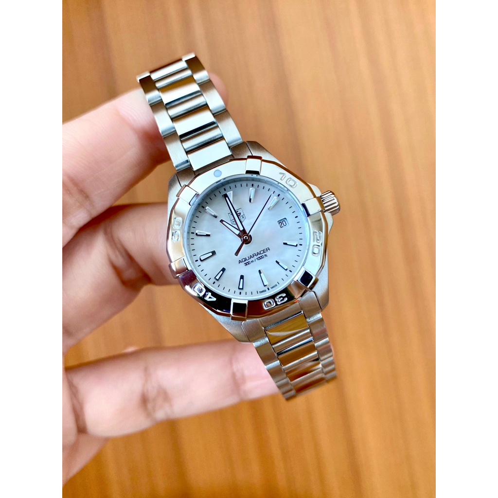 Tag heuer Aquaracer white pearl lady watch 27 mm