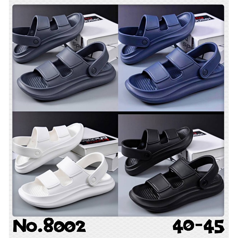 ลดอีก 30% ใส่โค้ด 30WOW12 รองเท้าแตะรัดส้น รุ่น 8002 พื้นหนา ไซส์ 40-45