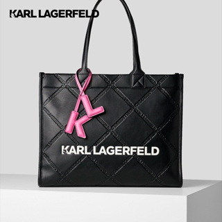 KARL LAGERFELD - K/SKUARE EMBOSSED TOTE BAG 230W3030 กระเป๋าถือ