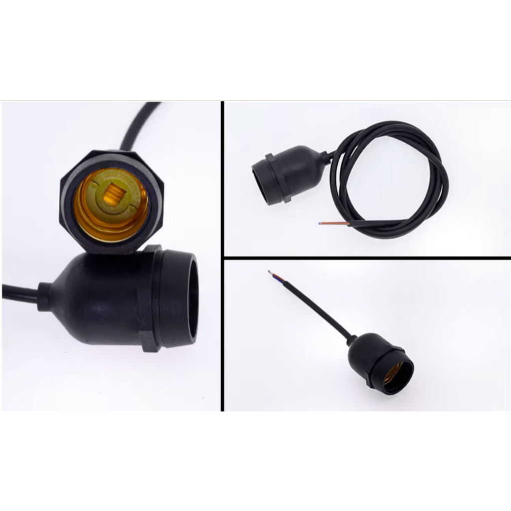 ขั้วยางกันน้ำ ขั้วสายไฟระย้า ขั้วหลอดไฟกันน้ำ ขั้วระย้า ขั้วE27 ขั้วหลอดไฟE27  ขั้วเกลียว ขั้วไฟกันน