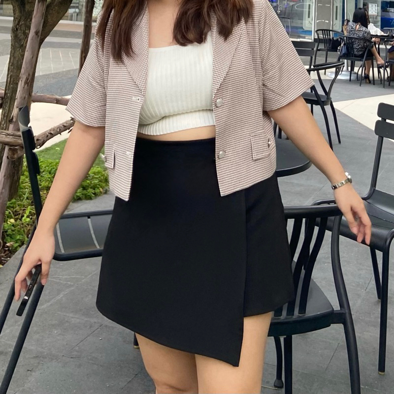 กระโปรงกางเกงรุ่น Vivian (สีดำ) ทรงเอวสูงพรางหุ่น เนื้อผ้าดี แมทง่ายมาก - รูปที่ 2