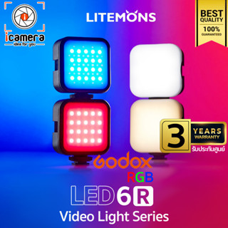 Godox LED 6R RGB Litemons 6W 3200K-6500K 1800mAh - รับประกันศูนย์ Godox Thailand 3ปี ( LED6R )