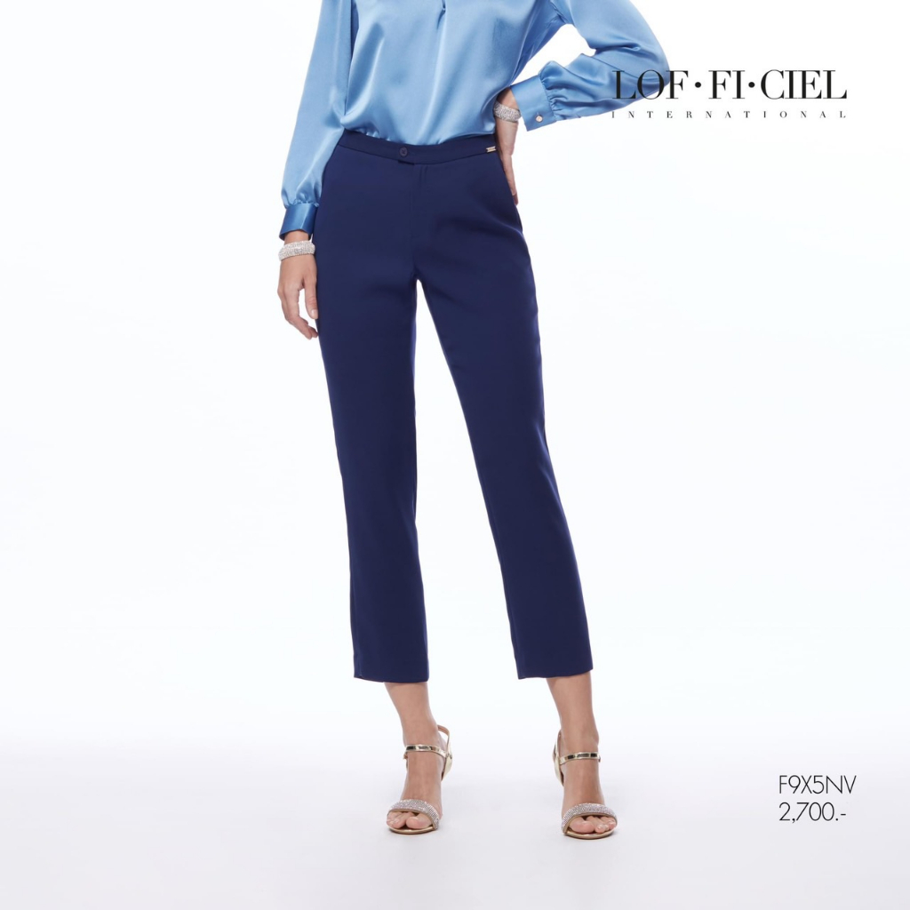 LOF-FI-CIEL woman's pants Jubili Runway กางเกงผู้หญิง ขาตรง ทรงสลิม สีกรม F9X5NV