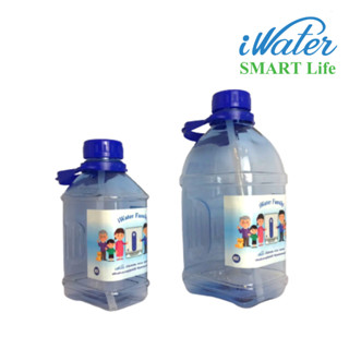 (ราคาถูก)ขวด iWater ทรงเหลี่ยม ขนาด 1 ลิตร/ 2 ลิตร/iWater