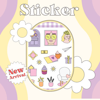 สติกเกอร์ ไดคัท วัยรุ่น Y2K feminine น่ารัก 🌸 diccut sticker ติดเคสโทรศัพท์ ไดอารี