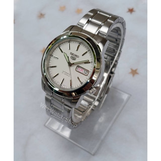 นาฬิกา SEIKO 5 Automatic รุ่น SNKE49K1 นาฬิกาข้อมือผู้ชาย สายสแตนเลส หน้าปัดขาวเรียบหรู - ของแท้ 100% รับประกัน 1 ปี