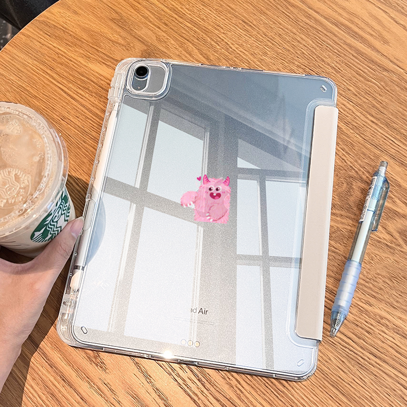 เคสสำหรับไอแพด ขอบใส gen10 Air4/Air5/Air6 10.9 gen5/gen6 gen7/gen8/gen9 10.2 Pro2018/2020/2021/2022 11 มีที่ใส่ปากกา