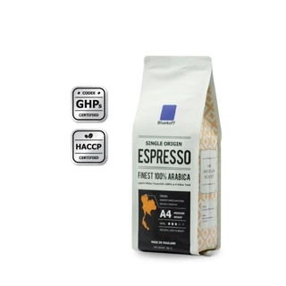 Bluekoff A4 เมล็ดกาแฟไทย อาราบิก้า100% เมล็ดกาแฟคั่ว (Medium Roast) (1 ถุง บรรจุ 250 กรัม)