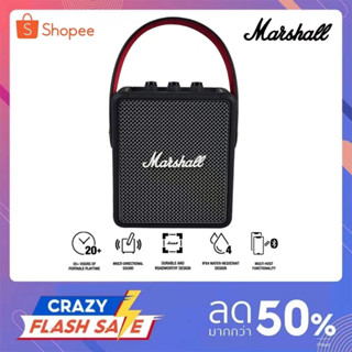 ราคา✅Sale✅มาร์แชลลำโพงสะดวกMarshall Stockwell II Portable Bluetooth Speaker Speaker The Speaker Black IPX4Wate ของแท้ 100%