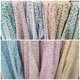 ผ้าเมตร ลายดอกไม้ วินเทจ คอตตอน ทีซี อเนกประสงค์ ถ่ายพร็อพ ป…