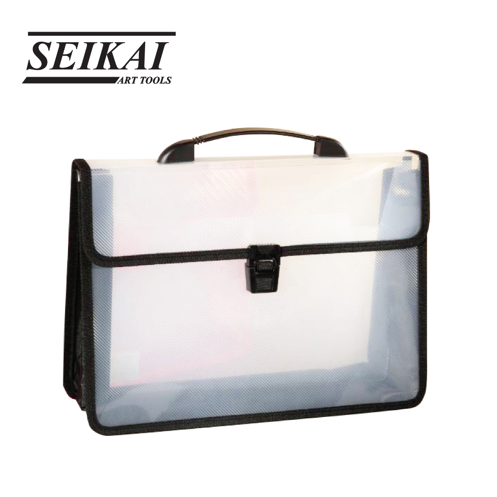 SEIKAI กระเป๋าเขียนแบบใส แฟ้มใส่เอกสาร แฟ้มใส่แบบ แฟ้มหูหิ้ว กล่องแฟ้ม แฟ้มพลาสติก (FOLDER) 1 ใบ