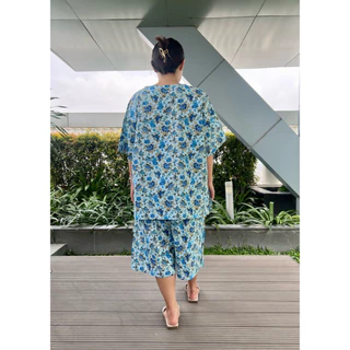 ชุดนอนรอบอก50นิ้ว(XXL) ชุดนอนผู้ใหญ่ไซส์ใหญ่ ผ้าคอตตอน ชุดนอนเสื้อกางเกง ผู้ใหญ่ ชุดคลายร้อน ชุดผู้สูงอายุ ชุดคุณแม่
