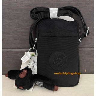 ส่งฟรี EMS ใส่ไอโฟนพลัสได้ Kipling TALLY Phone Crossbody Bag - Black Tonal