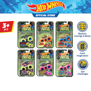 Hot Wheels Monster Trucks Glow-In-The Dark Assortment ฮอตวีล มอนสเตอร์ทรัคส์รถเรืองแสง HCB50 (956F)