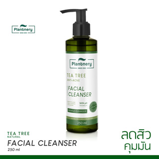 [ลดทันที 65 กรอกโค้ด NTRYSP3]Plantnery Tea Tree Facial Cleanser 250 ml เจลล้างหน้า ที ทรี สูตรช่วยลดสิว และควบคุมความมั