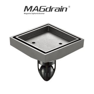 ตะแกรงกันกลิ่น  ฟลอร์เดรน รุ่น DP7Q5-G MAGDRAIN  FLOOR DRAIN วัสดุทองเหลือง หน้าแปลน 4 นิ้ว ท่อระบายน้ำขนาด 2 นิ้ว