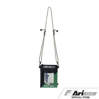 AOT X ARI MINI BAG - BLACK/TEAL GREEN/WHITE กระเป๋า อาริ  ผ่าพิภพไททัน สีดำ