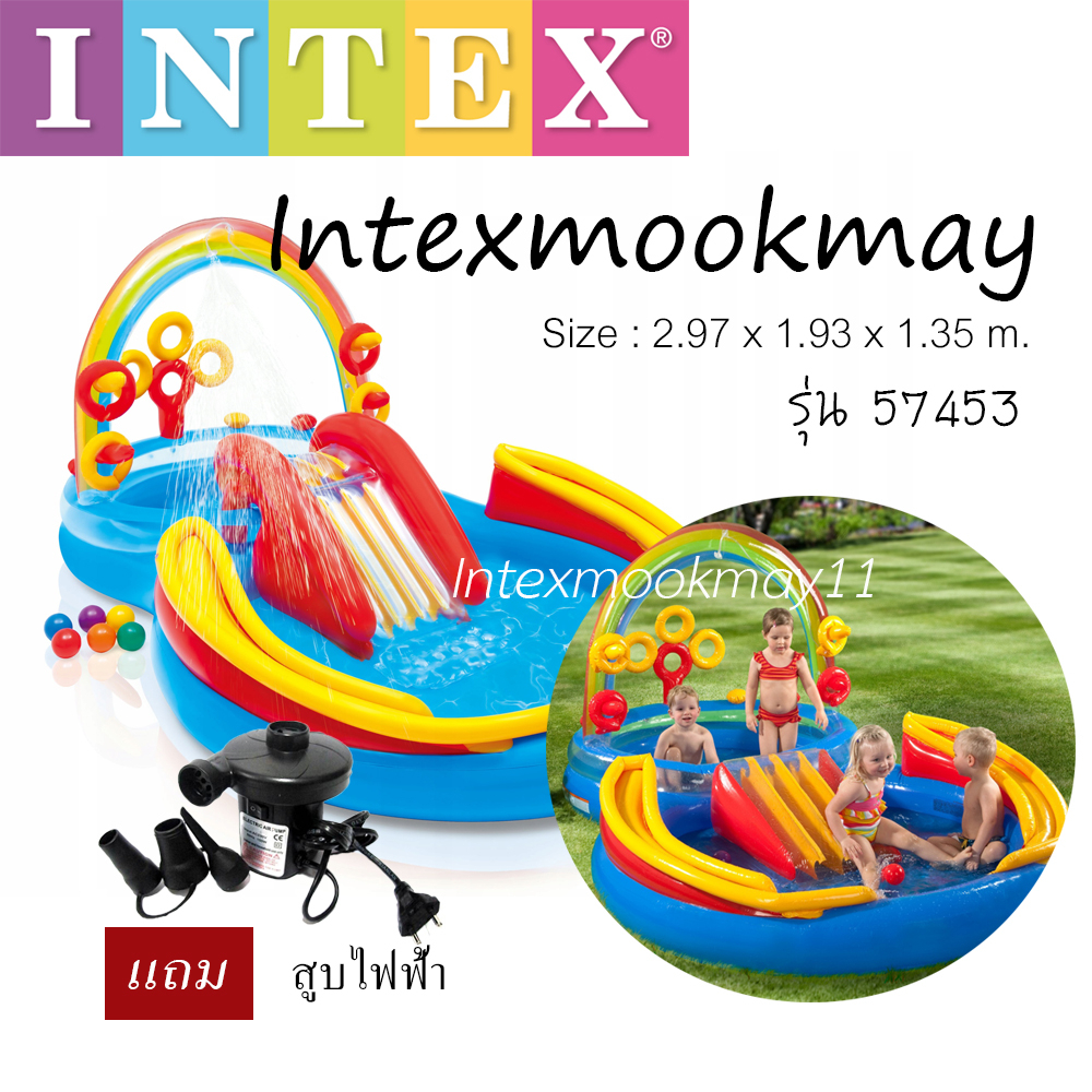 Intex 57453 สไลด์เดอร์วงแหวนเรนโบว์ ของใหม่**ของแท้ **จัดส่งไว
