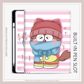 Doraemon เคสไอแพด 10.2 gen7/8/9 gen10 เคส มีถาดใส่ปากกา iPad air 1/2/3/4/5 mini 4/5/6 case iPad pro11 2021 2022 cover