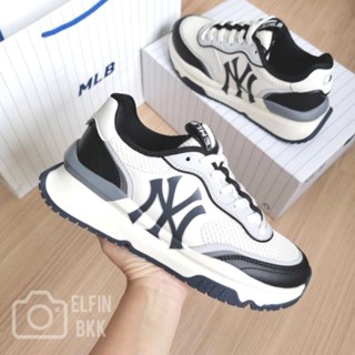 💥รุ่นใหม่💥 MLB Chunky Runner รองเท้าผ้าใบ สีขาว NY/B Boston