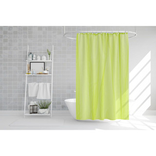 Shower curtain ผ้าม่านห้องน้ำ PEVA ม่านห้องน้ำโรงแรม รีสอร์ท สีเขียว 180x220cm S191100-2GR