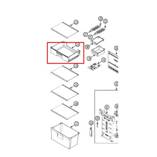 อะไหล่แท้ศูนย์/ถาดใต้ช่องฟรีส/ตำแหน่งที่ 14/ฮิตาชิ/ PTR-H310PG7*013/ใช้กับรุ่น R-H300PD