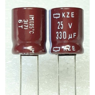 NCC Nippon Chemi-con KZE 330uf 25v capacitor ตัวเก็บประจุ คาปาซิเตอร์