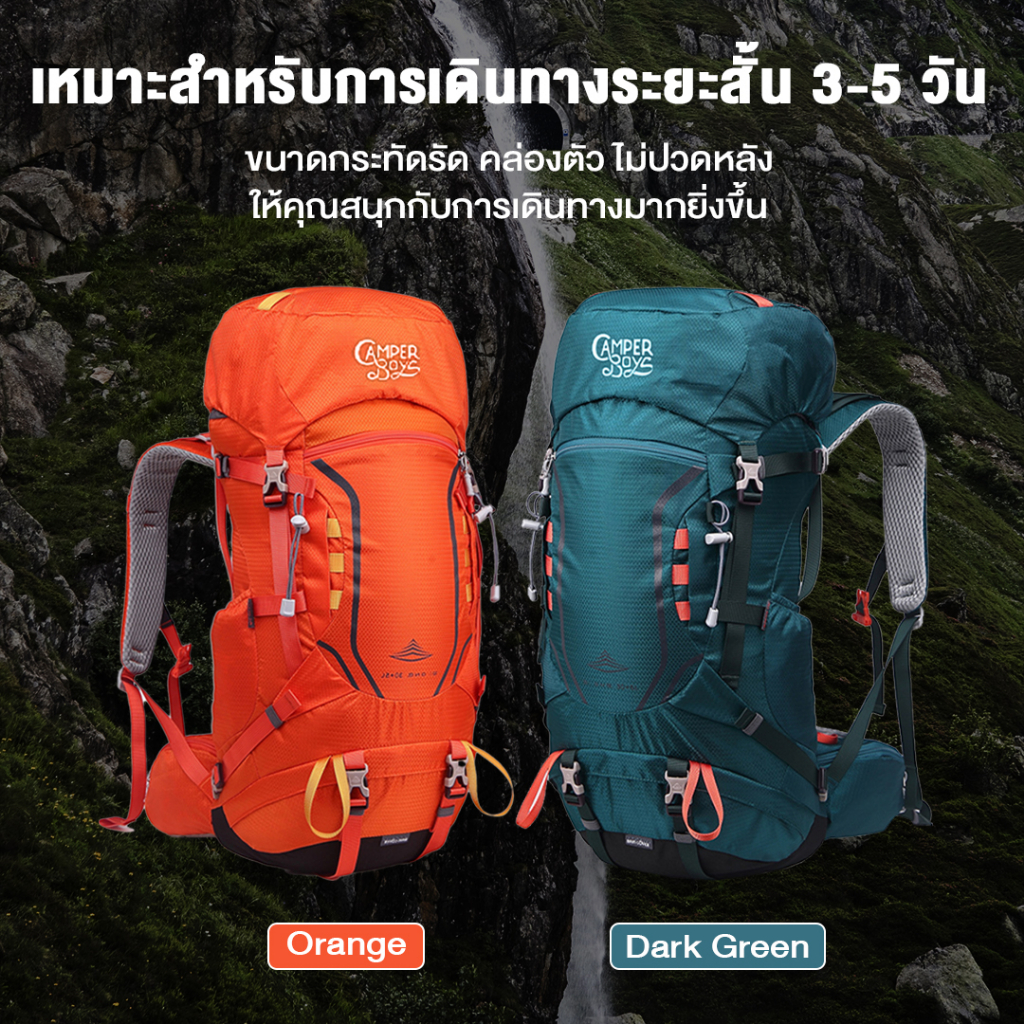 (รับประกัน 3 ปี) WANDERER 40L กระเป๋าเป้เดินป่า เป้แบ็คแพ็ค สำหรับนักผจญภัยตัวจริง มีดามเหล็ก ถึก ทน เท่ เซฟหลังดีที่สุด