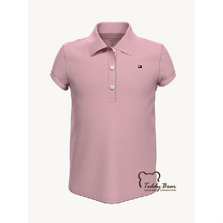 เสื้อโปโลเด็กผู้หญิง Tommy Hilfiger Classic Polo ของแท้ (สีชมพู Rose Shadow)