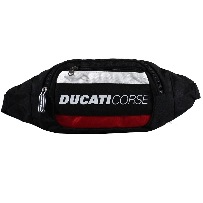 Ducati กระเป๋าคาดเอวดูคาติลิขสิทธิ์แท้ ขนาด 11x20x10 cm. DCT49 143
