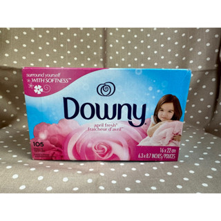 Downy แผ่นหอมปรับผ้านุ่ม แผ่นอบผ้า กลิ่น April Fresh 105 แผ่น พร้อมส่ง