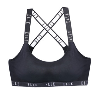 ELLE Lingerie I SPORT BRA บังทรงดีไซน์ด้วยเนื้อผ้า TWO-WAY I LH1835BL