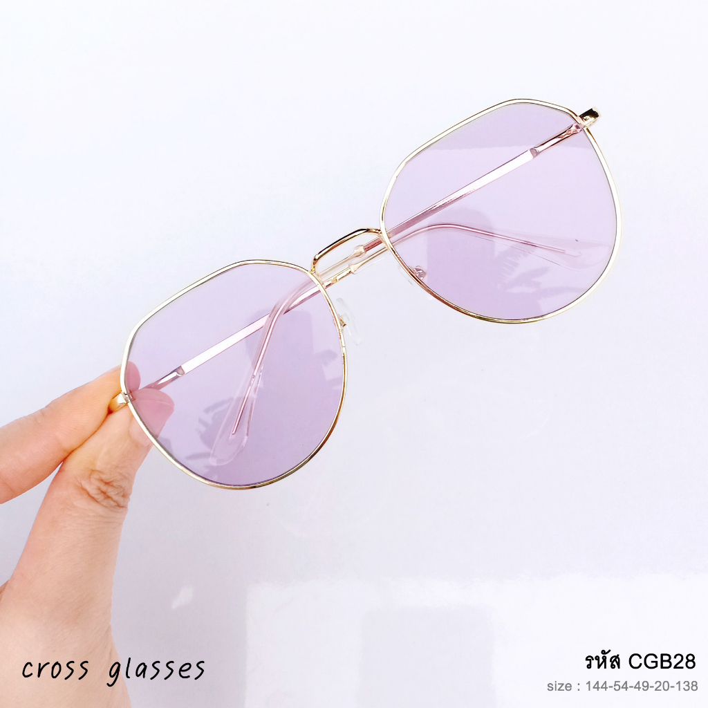 แว่นกันแดด สีพาสเทล ทรงไดมอน รหัส SGUV28 - รูปที่ 3