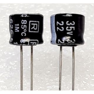 Rubycon 22uf 35v (ราคา10ตัว) capacitor ตัวเก็บประจุ คาปาซิเตอร์