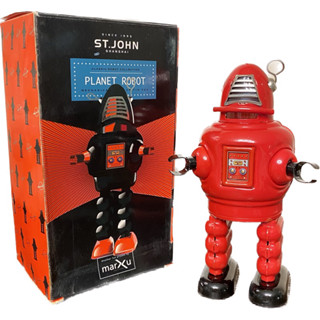 Kentoyshop (พร้อมส่ง) ของเล่นสังกะสีหุ่นยนต์ไขลาน Red Planet Robot งาน Saint John