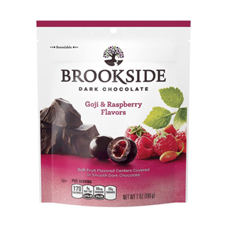 Brookside Dark Chocolate ช๊อคโกแลตดาร์กสอดไส้ผลไม้แท้ น้ำหนัก 198 g. product of USA มี 3 รสชาติ