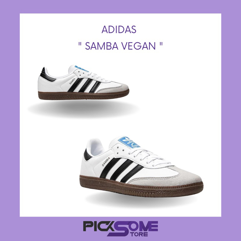 (พร้อมส่ง) ของแท้ สุดฮิต รองเท้าผ้าใบ Adidas Samba VEGAN white gum สีขาว🤍