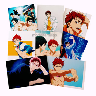 [ชุด8ใบ] Makoto Tachibana (มาโกโตะ ทาจิบานะ) Postcard โปสการ์ด การ์ตูน Free! หนุ่มนักว่ายน้ำ แท้จากญี่ปุ่น