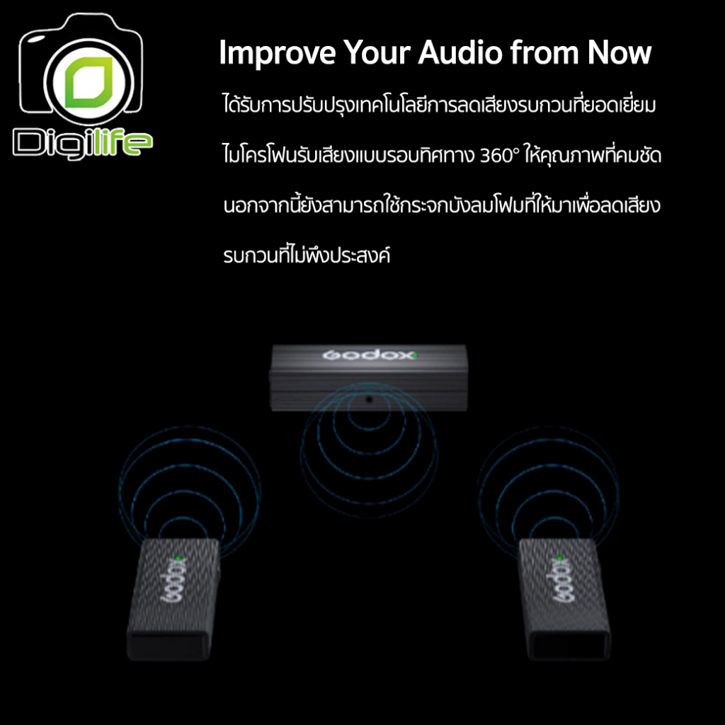 ลดล้างสต๊อก – Godox Microphone MoveLink Mini ,Wireless Microphone 2.4GHz สำหรับ Camera Smartphone & Tablets / Digilife ราคา ถูกที่สุด ดีลบีเคเค แกลเลอรีภาพที่ 2