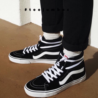 VANS SK8 HI BLACK WHITE 🚧 สินค้าพร้อมกล่อง 🌏🚀