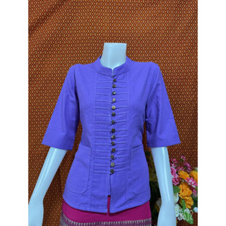 เสื้อผ้าฝ้าย กระดุมหน้า
