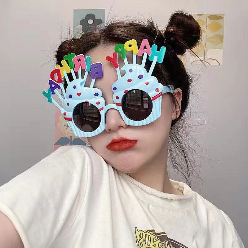 พร้อมส่ง แว่นวันเกิด Happy birthday พร๊อพวันเกิด งานปาร์ตี้วันเกิด
