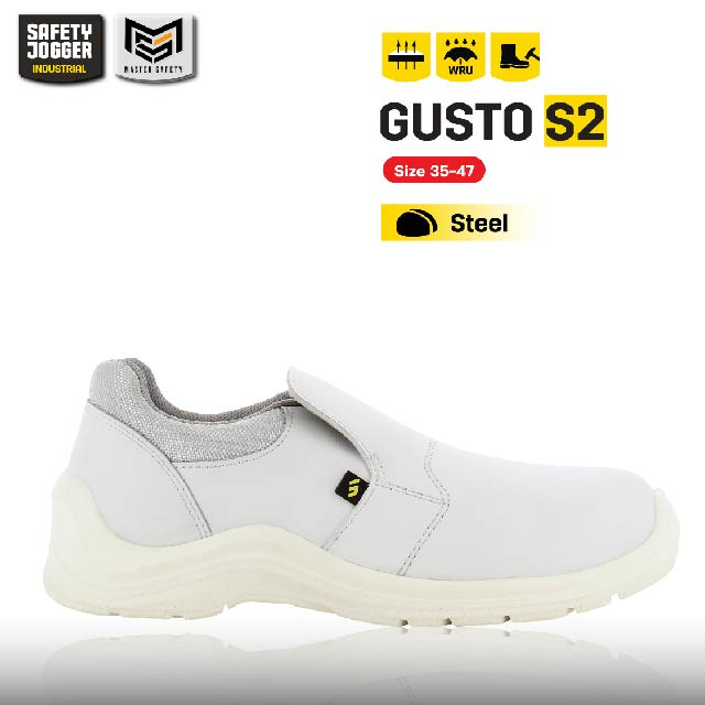 [ของแท้พร้อมส่ง] Safety Jogger รุ่น GUSTO S2 รองเท้าเซฟตี้หุ้มส้น หัวเหล็ก พื้นกันน้ำมัน ซับแรงกระแท