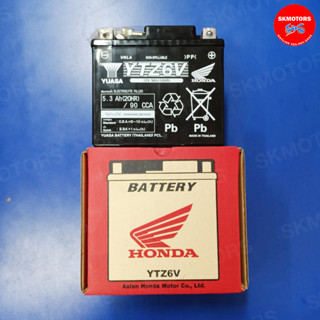 แบตเตอรี่ HONDA YTZ6V ขนาด 6 แอมป์ 12 โวลต์ รหัส 31500-KWN-902 สำหรับรถรุ่น ZOOMER-X, SCOOPY-I,PCX150-160, ADV150, CLICK