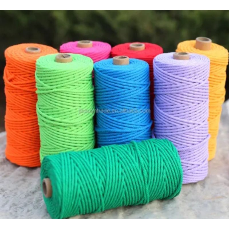 Cotton 3mm.100m 300g.เชือกคอตตอน3มิล100ม 300ก(แบบแกนกระดาษ) สำหรับและมัดMacrame.