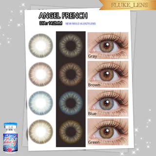 คอนแทคเลนส์ 🌟 Angel French gray / brown 🌟 รุ่นใหม่ เลนส์กรองแสง ใส่นิ่มสบายตา กรองแสง Luxzylens